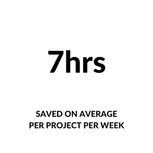 7 hours saved per project per week