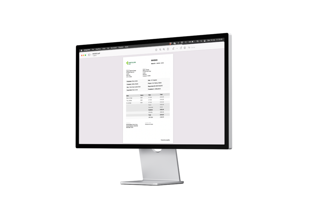 requiDex streamlined invoices