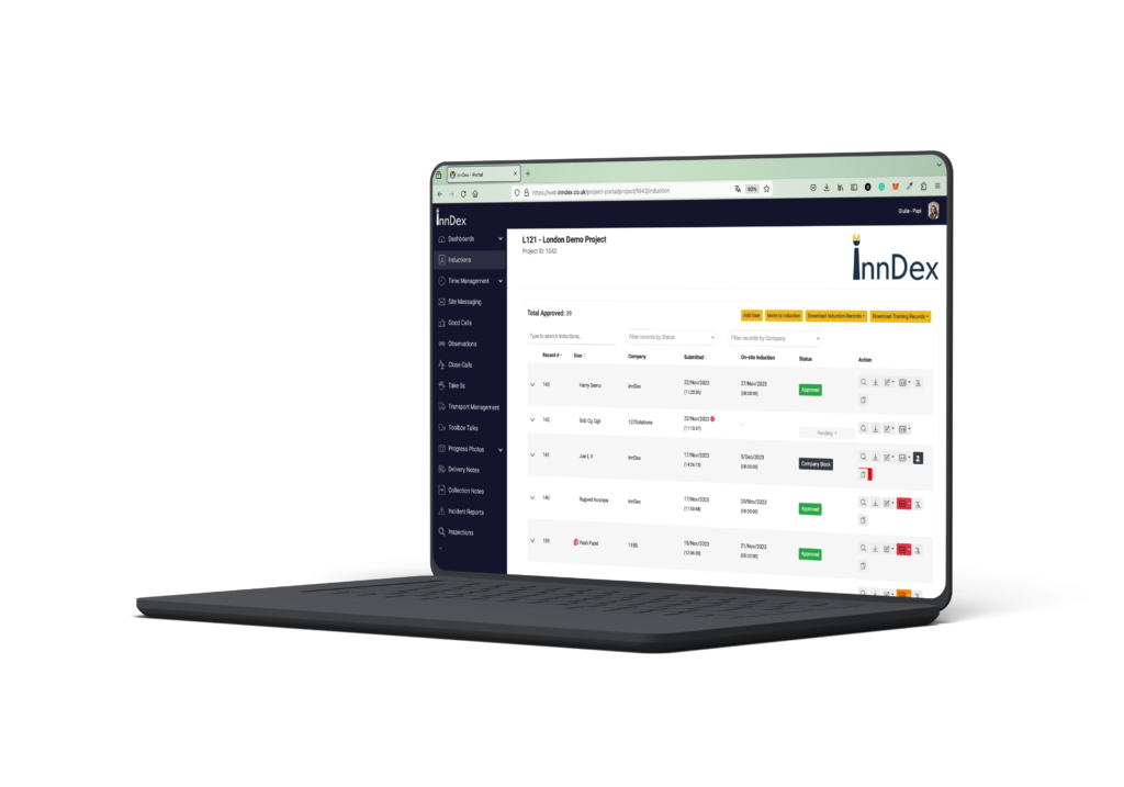 innDex inductions